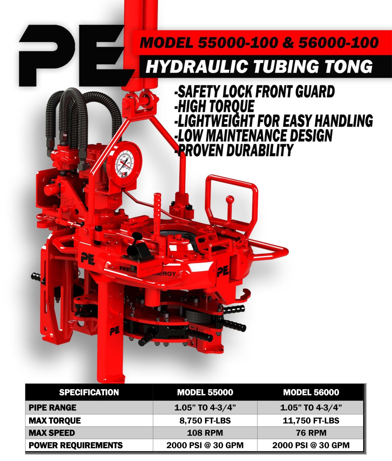 Hydraulic Tubing Tongs - Precision Energy Products